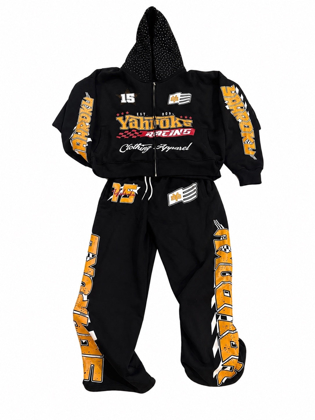 Yahroku Racing Signature Tracksuit Set – Black/Gold Edition